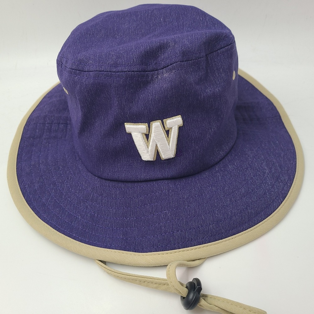 Washington Huskies Hat Adjustable Zephyr Purple Gold NCAA Logo Bucket Boonie Men